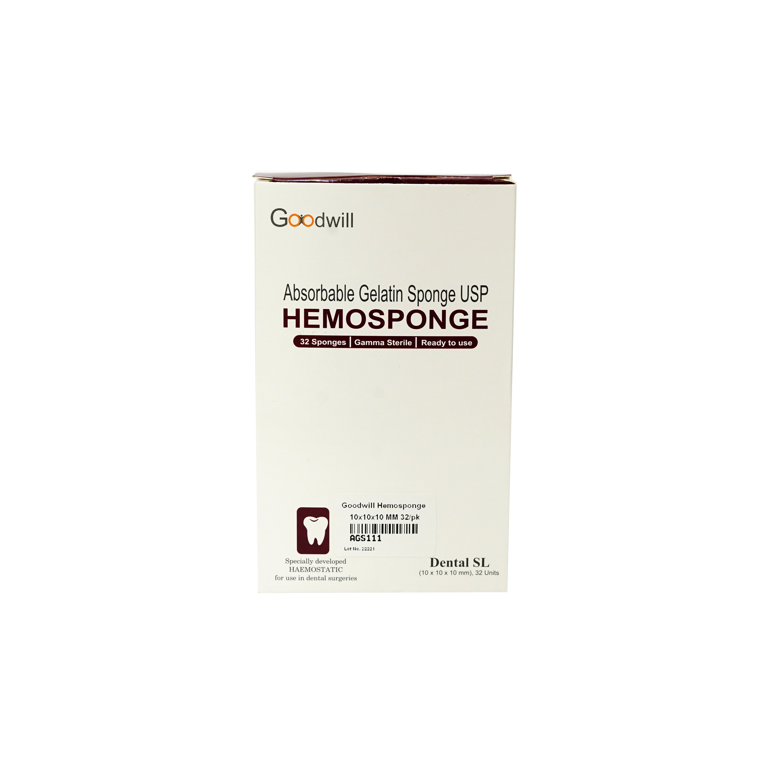 Goodwill Hemosponge 10*10*10mm 32pk